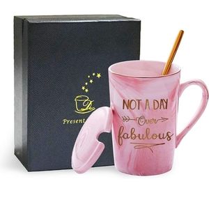 NIB Not a Day Over Fabulous Pink Mug